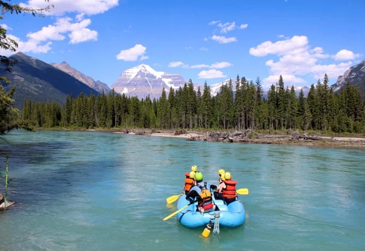 Family on Fraser River Whitewater